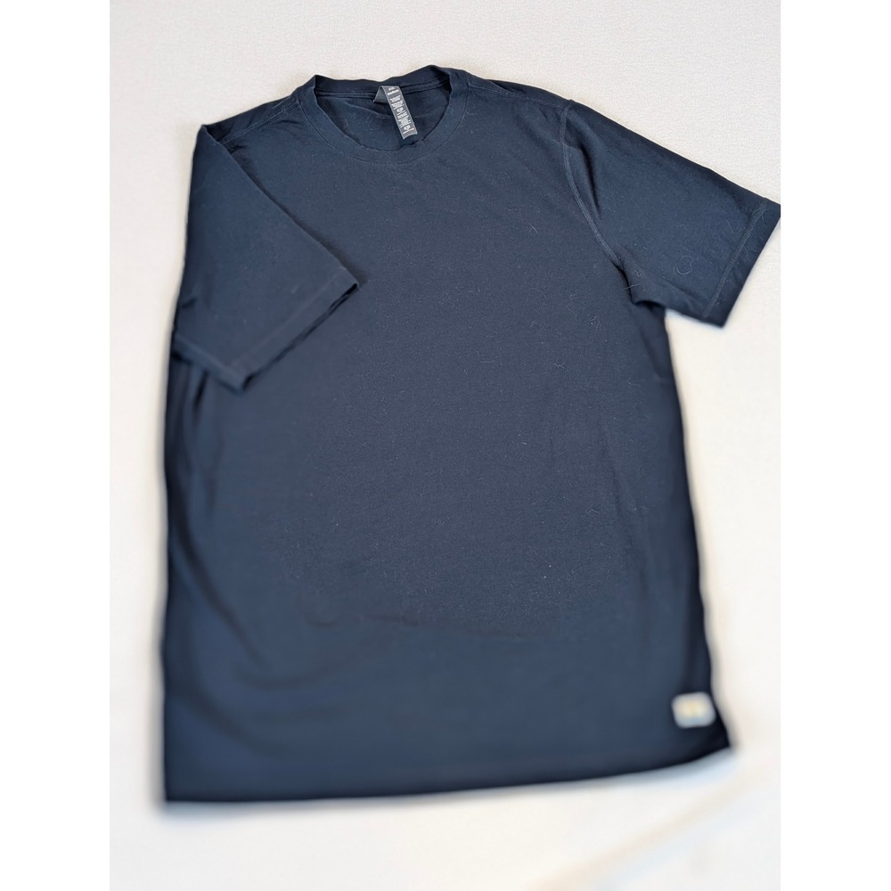 Vouri Mens Black Pima Cotton Blend Short Sleeve T Shirt Size‎ Medium Coxy Sporty
